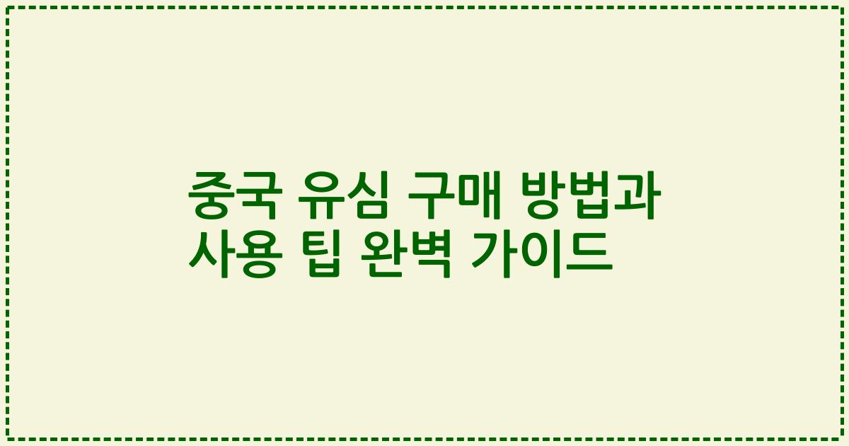 중국 유심 구매 방법과 사용 팁 완벽 가이드